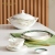 Huaguang National Porcelain Bone China Tableware Suit High-Leg Anti-Scald Bowl and Dish Set Bowl Dish Plate Combination Gift Box with Bright Future
