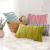 Velvet Modern Minimalist Pillow Cushion Solid Color Pressing Line Sofa Back Cushion Amazon Hot Factory Direct Sales