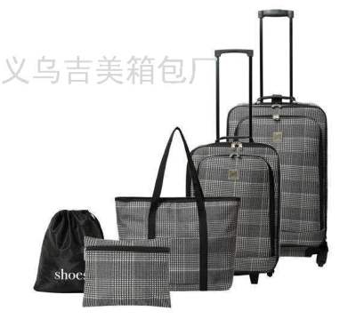 Foreign Trade Stock Stock 45-Piece Travel Bag Luggage Case Suit Boarding Bag Luggage Bag Factory Direct Wholesale Box