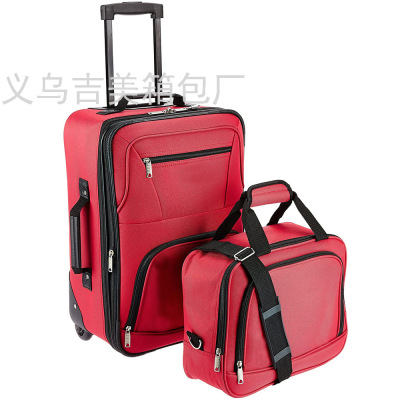 Factory Export Two-Piece Trolley Case Luggage 20-Inch Zipper Suitcase Customized Boarding Bag Wholesale