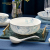 Huaguang National Porcelain Bone China Bowl and Dish Set Household Tableware Set in-Glaze Decoration New Chinese Gift Box Rich Flowers Bloom