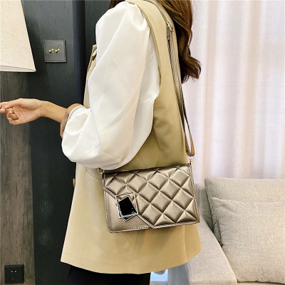 Foreign Trade Fashion High Quality Bag 2021 New Fashion Rhombus Single Shoulder Crossbody Women's Bag Simple Small Square Bag