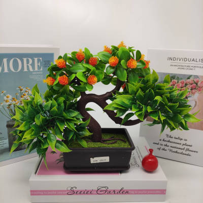 Mini Artificial Bonsai Flower Small Potted Factory Direct Sales Artificial Flower Plant