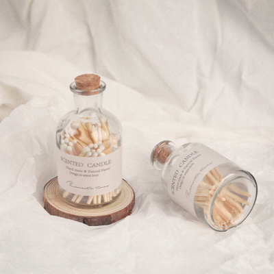 Romantic Ins Aromatherapy Candle Long Match Glass Bottle Aromatherapy Match Tool Set Wholesale