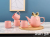 Hot Selling Creative Ceramic Water Set Set Bow One Pot Four Cups Coffee Set Business Gifts