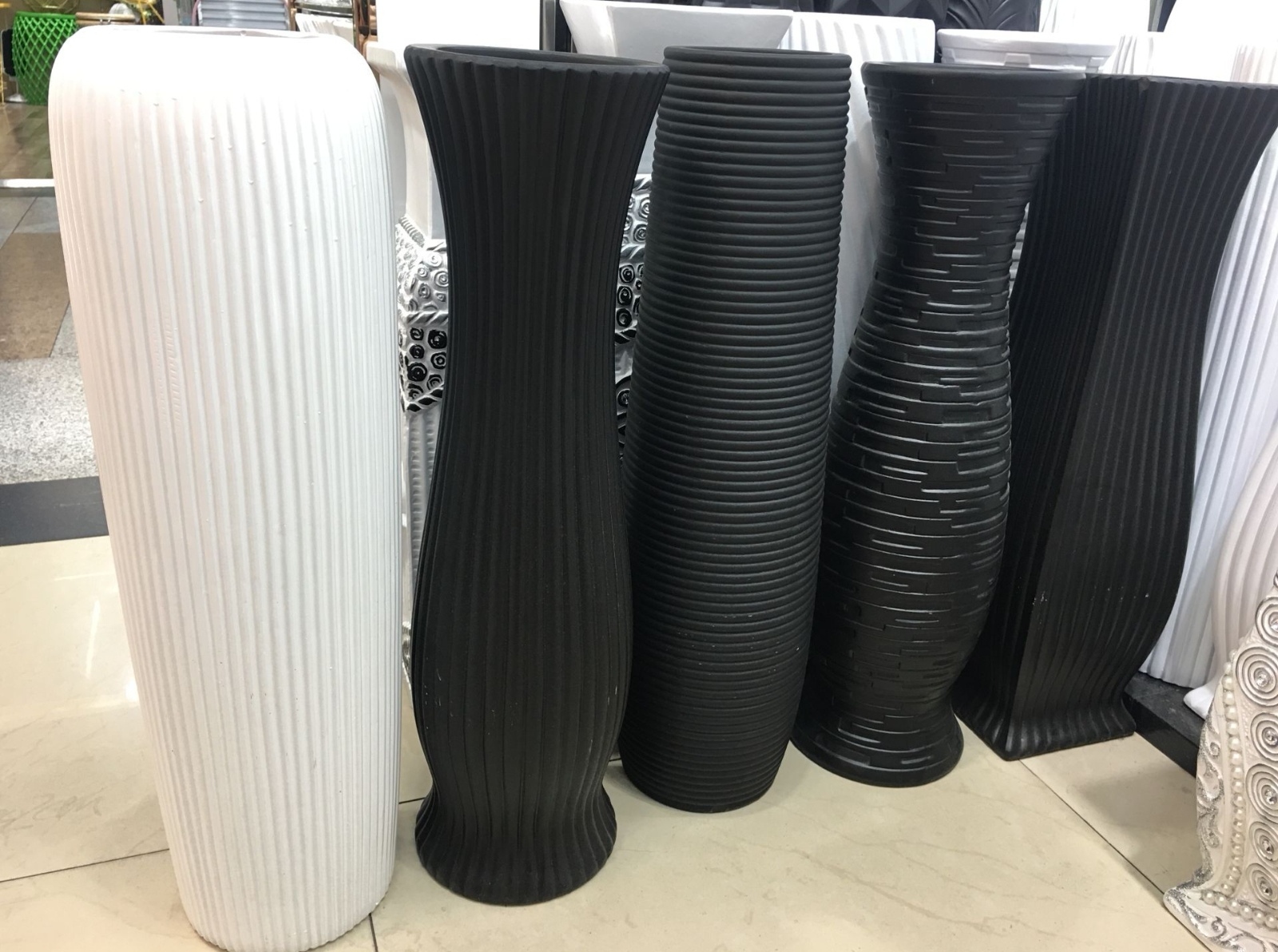 现代简约落地花瓶客厅北欧创意插花摆件家居装饰陶瓷干花花艺摆设