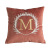 Light Luxury Nordic Simple Color Netherlands Velvet Letter Embroidered Sofa Cushion Model Coffee Room Ktv Pillow Custom