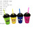 Cartoon Expression Printing Cup with Straw Scenic Spot Exhibition Drink Cup Ice Cream Poop Cover Cup with Straw RS-200796