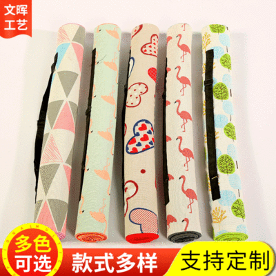 New Straw Strap Folding Beach Mat Outdoor Camping Cool Breathable Single Straw Mat Advertising Gift Wholesale
