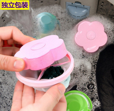 Plum Blossom Type Washing Machine Hair Removal Gadget Filter Mesh Bag Laundry Bag Hair Filter Fur Cleaner Burr Removing Ball Hair Removal Serve