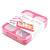 Creative Simple Sealed Plastic Divided Lunch Box Simple Lunch Box Three Grid Student Portable Separated Lunch Box 1L