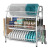 304 Stainless Steel Dish Draining Rack Kitchen Storage Rack Multi-Layer Draining Plate Storage Rack