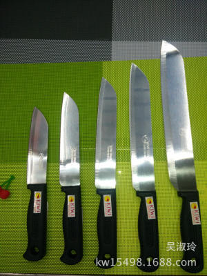 Stainless Steel Kitchen Knife with Thick Black Handle Kiwi Fruit Knife Yangjiang Knife
