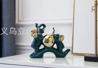 Gao Bo Decorated Home European Home Crafts Home Ornaments Elephant