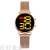 2021 New Fashion Alloy Round Led Yellow Light Electronic Watch Trend Magnetic Buckle Women's Watch in Stock