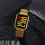 2021 New LED Square Magnet Yellow Light Small Heart Trendy Watch Mesh Belt Simple Middle School Student Electronic Watch