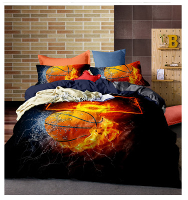 Bedding Kinetic System Basketball Football Quilt Cover Bedding Sheet 3D