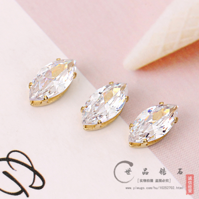 Zircon Claw Horse Eye Type Zircon Single Claw Handmade Claw Ornament Shoes Bag Clothing Accessories Earrings Jewelry Ornament Nail Art Copper Parts