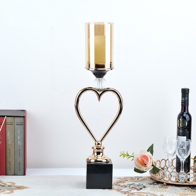 European Style Candlestick Golden Candle Holder Retro Candle Cup Wrought Iron Candlestick Golden Decoration Ornaments