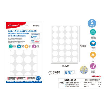 Motarro Adhesive Sticker Writable Print MU031-2