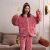 2021autumn and Winter New Coral Velvet Pajamas Women's Flannel Thickened Fleece-Lined Korean Style Split Homewear Suit