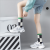 Fashion Brand Dongdaemun Black and White Classic Cotton Sock Trendy Couple Sports Men and Women Smiley Socks
