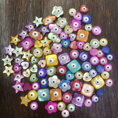 Freshwater Shell Oil Dripping Eyes Single-Sided Colorful Series Loose Beads Bracelet Necklace Accessories DIY Color Handicraft Ornament