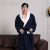 2021new Coral Fleece Men's Robes Autumn and Winter Thickened Fleece-Lined Loungewear Simple Fashion Pajamas for Men