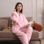 2021autumn and Winter New Coral Velvet Pajamas Women's Flannel Thickened Fleece-Lined Korean Style Split Homewear Suit