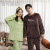 2021 Flannel Autumn and Winter New Couple Pajamas Thickened Cute Korean Style Outer Wear Coral Fleece Homewear Suit