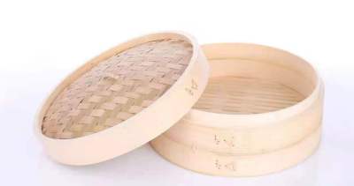 Factory Wholesale Bamboo Steamer Household Bamboo Food Steamer Steamed Buns Steamer Breakfast round Steamer