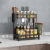 Black Kitchen Shelf Countertop Multi-Layer Seasoning Rack Kitchen Storage Oil Salt Sauce Vinegar Knife Rack Spice Storage Rack