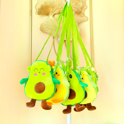 Plush Toy Bag Children's Satchel Avocado Satchel Green Phone Bag Avocado Crossbody Bag Cute Small Bag
