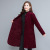 2021 Mother Winter Clothing Mid-Length Corduroy Cotton Coat Middle-Aged and Elderly Women Fleece-Lined Warm and Slimming Stand Collar Chinese Knot Button Cotton Coat