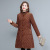 2021 Mother Winter Clothing Mid-Length Corduroy Cotton Coat Middle-Aged and Elderly Women Fleece-Lined Warm and Slimming Stand Collar Chinese Knot Button Cotton Coat