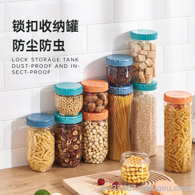 B35-098 AIRSUN Sealed Cans Transparent Food Grade Cereals Snacks Kitchen Dry Goods Household Storage Tank