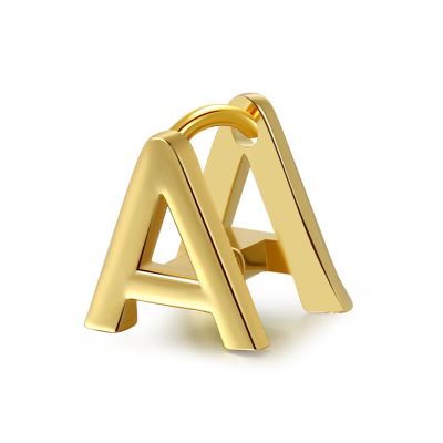 Amazon Hot Sale English Letters Ear Clip 18K Gold Color Protection Ornament Name Alphabet Letter Earrings Earrings