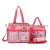 Fashion Printing Big round Dot Mummy Bag Four-Piece Multi-Functional Large Capacity Bowknot One Shoulder Mom Bag Baby Diaper Bag