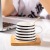 Couple Black and White Coffee Cup XINGX Spoon Ceramic Cup with Bamboo Mat Mug Nordic Line Water Cup European Style
