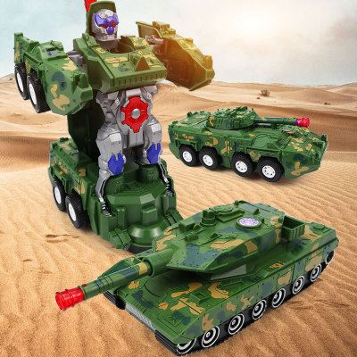 Tiktok Children's Toy Same Universal Tank Deformation Robot Electric Model Battle Cross-Border Stall Supply