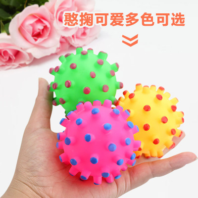 Acanthosphere Sounding Toy Dog Molar Teeth Cleaning Small Acanthosphere Pet Dog Toy Bite-Resistant Relieving Stuffy Vinyl Toy