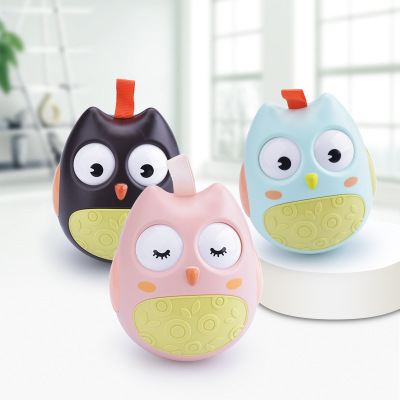 KUB Same Owl Tumbler Large Musical Rattle 0-3 Years Old Baby Early Education Baby Gift Toy