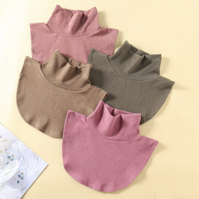 Knitted Pullover High Collar Detachable Collar Women's Warm Cervical Support Bandana All-Match Scarf Inner Decoration Pile Collar Detachable Collar