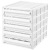 In Stock Wholesale Drawer Clothes Storage Box Plastic White Stackable Storage Box Sundries Organizing Cabinet