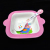 Melamine Tableware Pig Powder 6.5-Inch Children's Double-Ear Bowl Small Yellow Duck Baby Shape Rice Bowl Children's Crea
