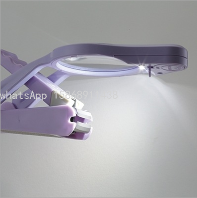 Multifunctional LED Lamp Nail Scissors Magnifying Glass Nail Clippers Magnifying Glass Gift