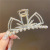 Girl's Feelings Pearl Bow Claw Clip Graceful Online Influencer Back of Head Elegant Large Hair Claw Shark Clip Hair Clip