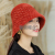 Fisherman Hat Fashion Bucket Hat Cute Matching round Face Versatile Sun-Proof Autumn and Winter Black New Red Women's Outdoor