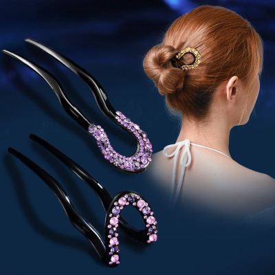 Ethnic Style Fashion Updo Hairpin Simple Temperament U-Shaped Barrettes Bun Small Hairpin Daily Headwear