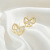 Korean Earrings 2021 New Trendy Autumn and Winter Women's Bow Earrings Sterling Silver Needle Metallic Earrings Female Stud Earrings